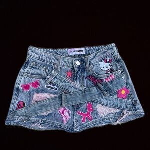 “Hello Mini” Denim Skirt